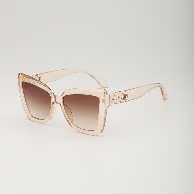 Big Frame Vintage Square Sunglasses for Women Men Cat Eye Sun Glasses UV Protection Fashion Goggles MULTI