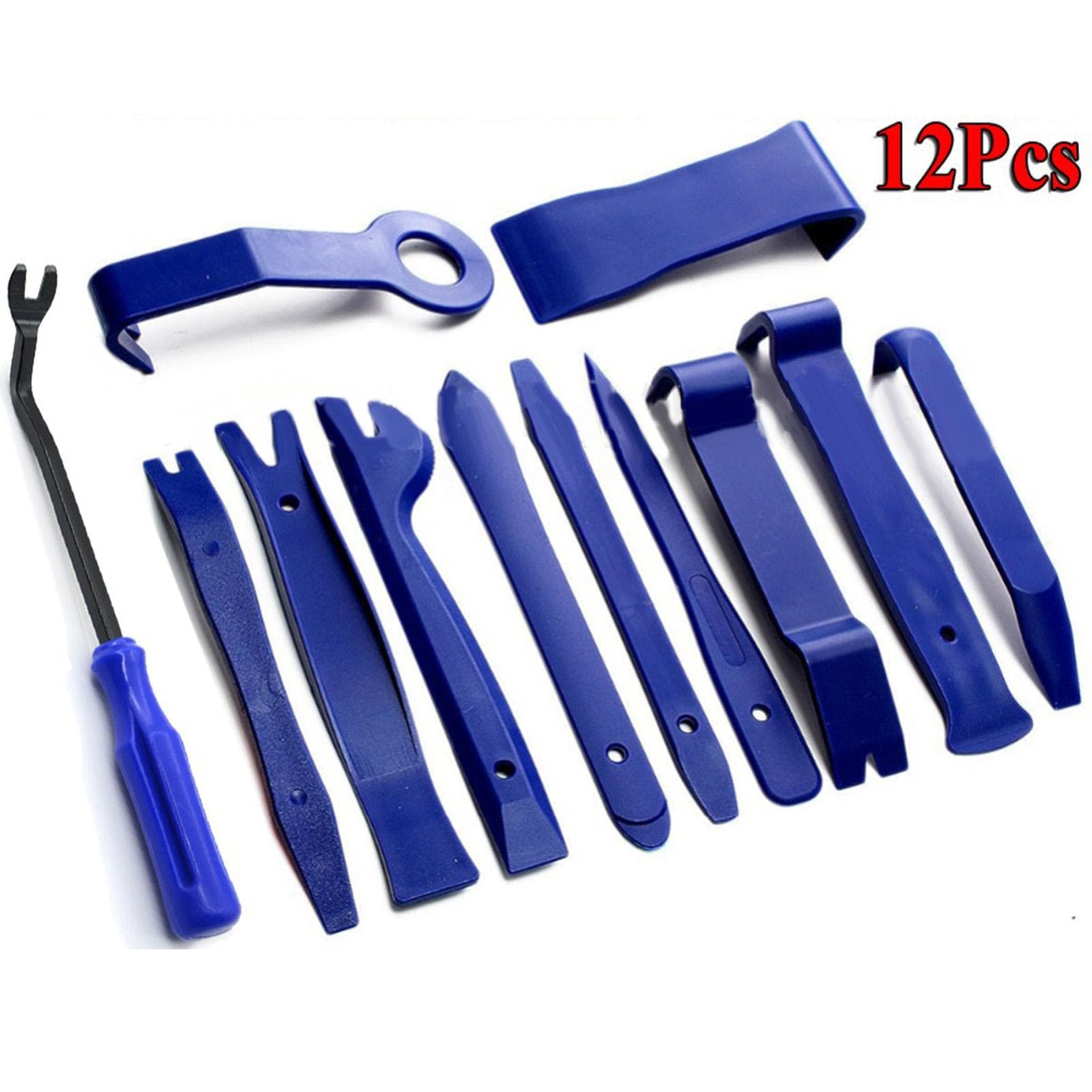 Car Trim Removal Tool Set Door Panel Fastener Remover Kit Interior Accessory Pry Hand Tools 12 Pcs
