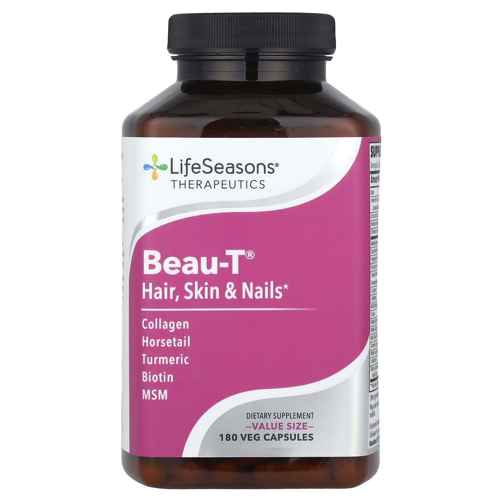 LifeSeasons, Therapeutics, Beau-T®, Hair, Skin & Nails, 180 Veggie Capsules
