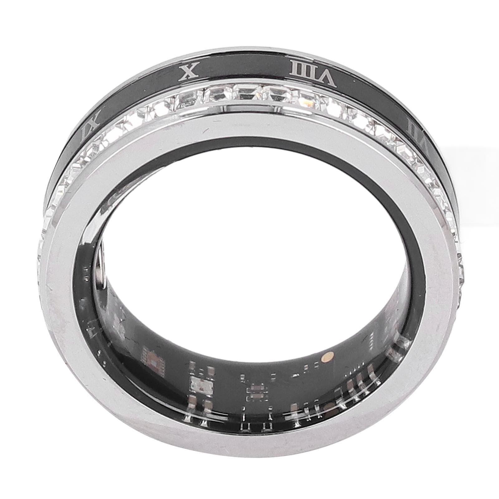 Smart Ring Ti Steel BT IP68 Water Resistant Step Counting Magnetic Charging Fitness Ring for Home Screwdriver Set