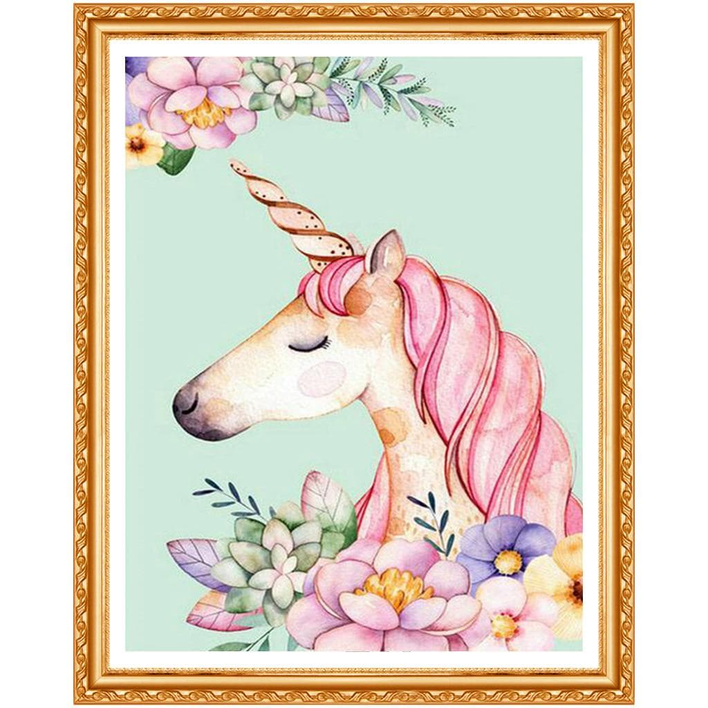 5d Diy Diamond Painting Unicorn Cross Stitch Embroidery Kit Diamond Home Decor Wall Art Painting 20X30CM