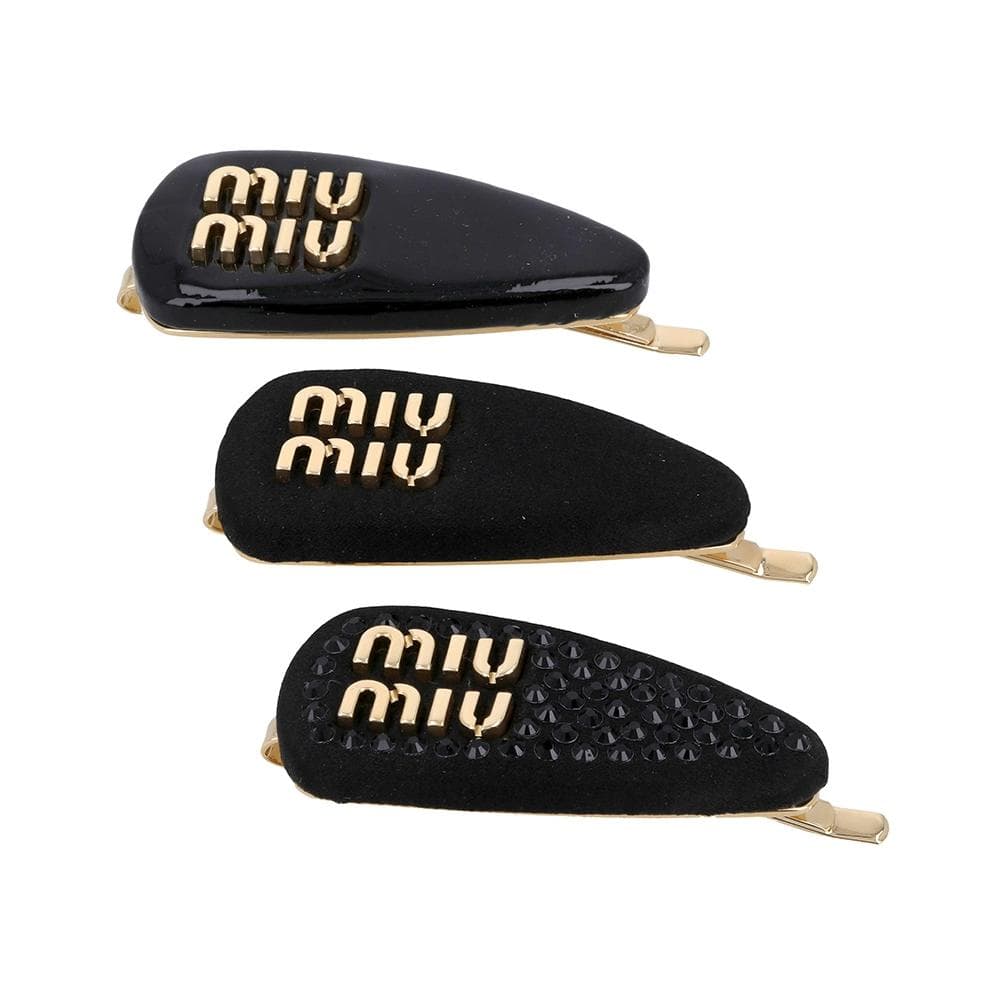 Miu Miu 5if188 2cvo F0002 3 Logo Hair Clip 5IF188 2CVO F0002
