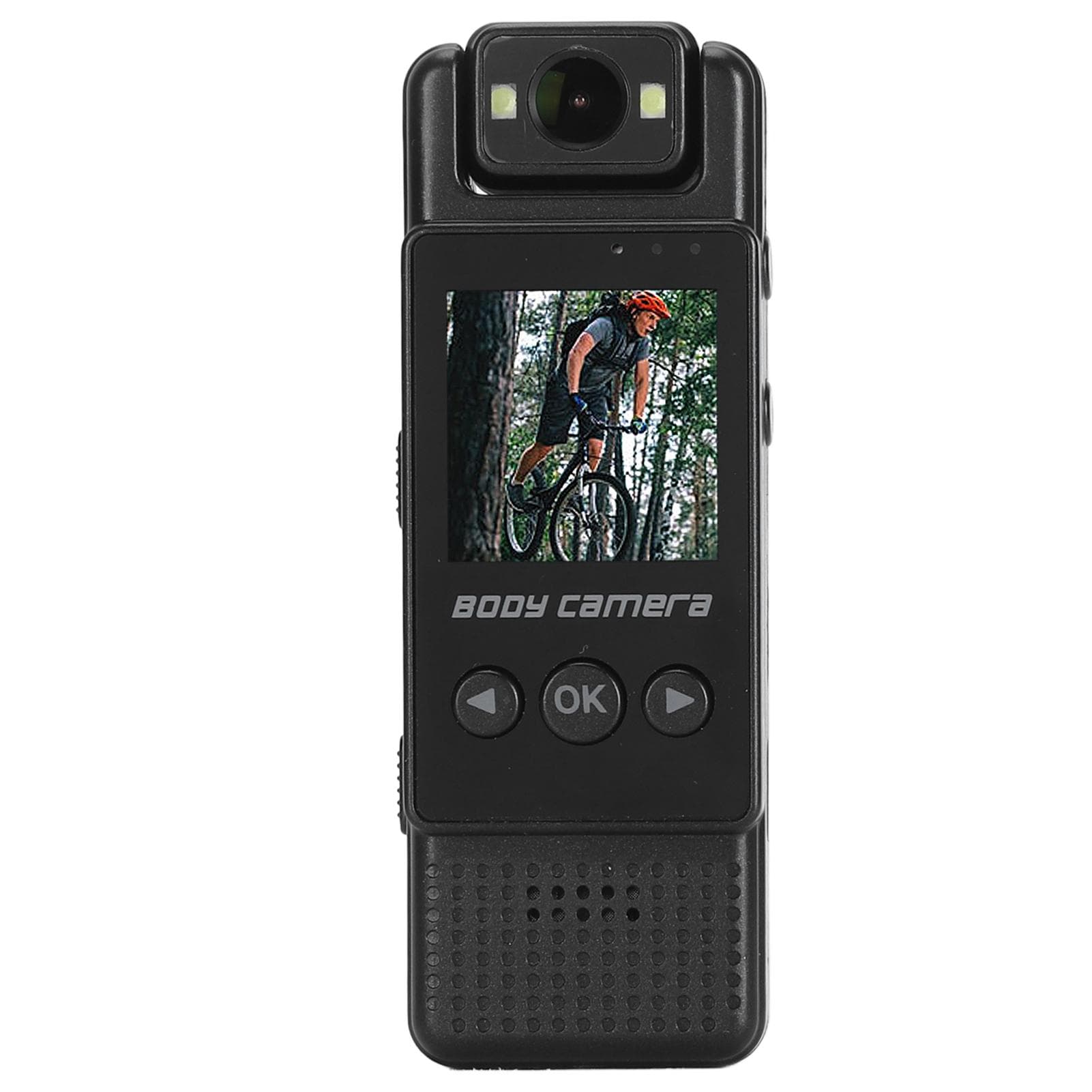 Body Worn Camera 1080P HD 1.3 Inch LCD 180 Degree Rotatable Lens Night Vision Wearable Pocket Video