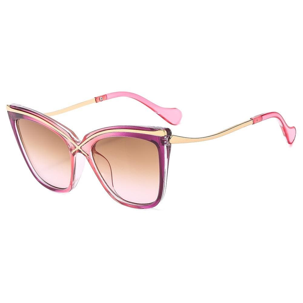 Fashion Cat Eye Sunglasses Women Vintage UV400 Luxury Designer Shades Gafas Sun Glasses Frame Eyewear Oculos as picture