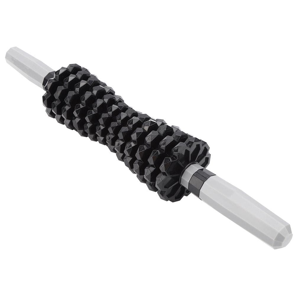 Gear Massage Stick Roller Rod Fitness Yoga Deep Muscle Relaxation Massager Shaft Black