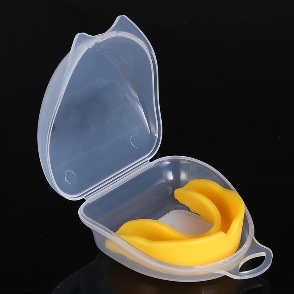 Sport Mouth Guard EVA Teeth Protector Kids Adults Mouthguard Tooth Brace Protection Basketball Rugby Boxing Karate yellow