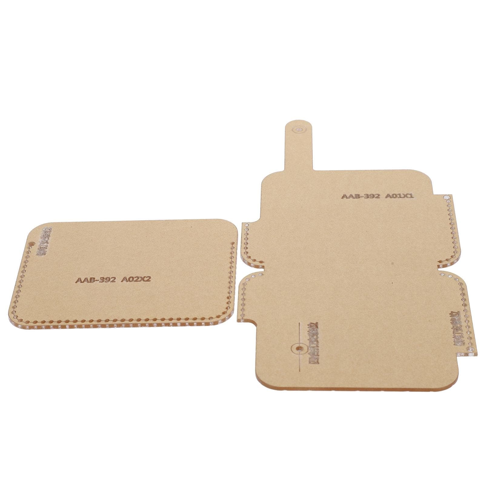 2Pcs Clear Acrylic Template Card Package Transparent HandMade Craft DIY Leather Tool AAB-392