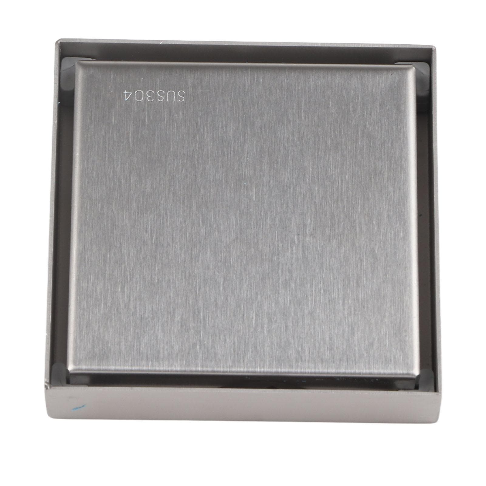 4 Inch Square Invisible Shower Drain Stainless Steel Anti Odor Bathroom Floor Drain 1.3mm Tileable