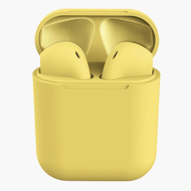 Macaron InPods 12 i12 TWS Wireless Earphone Bluetooth HiFi Sports Earphones for IPhone Xiaomi Samsung yellow