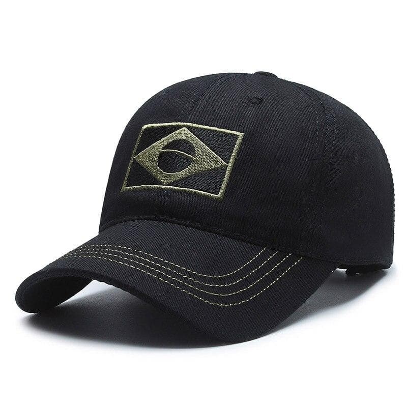 Outdoor Sports Baseball Cap Men'S Camouflage Cap, Middle And Young Men'S Casual Sun Protection Hat Brazilian Hat black