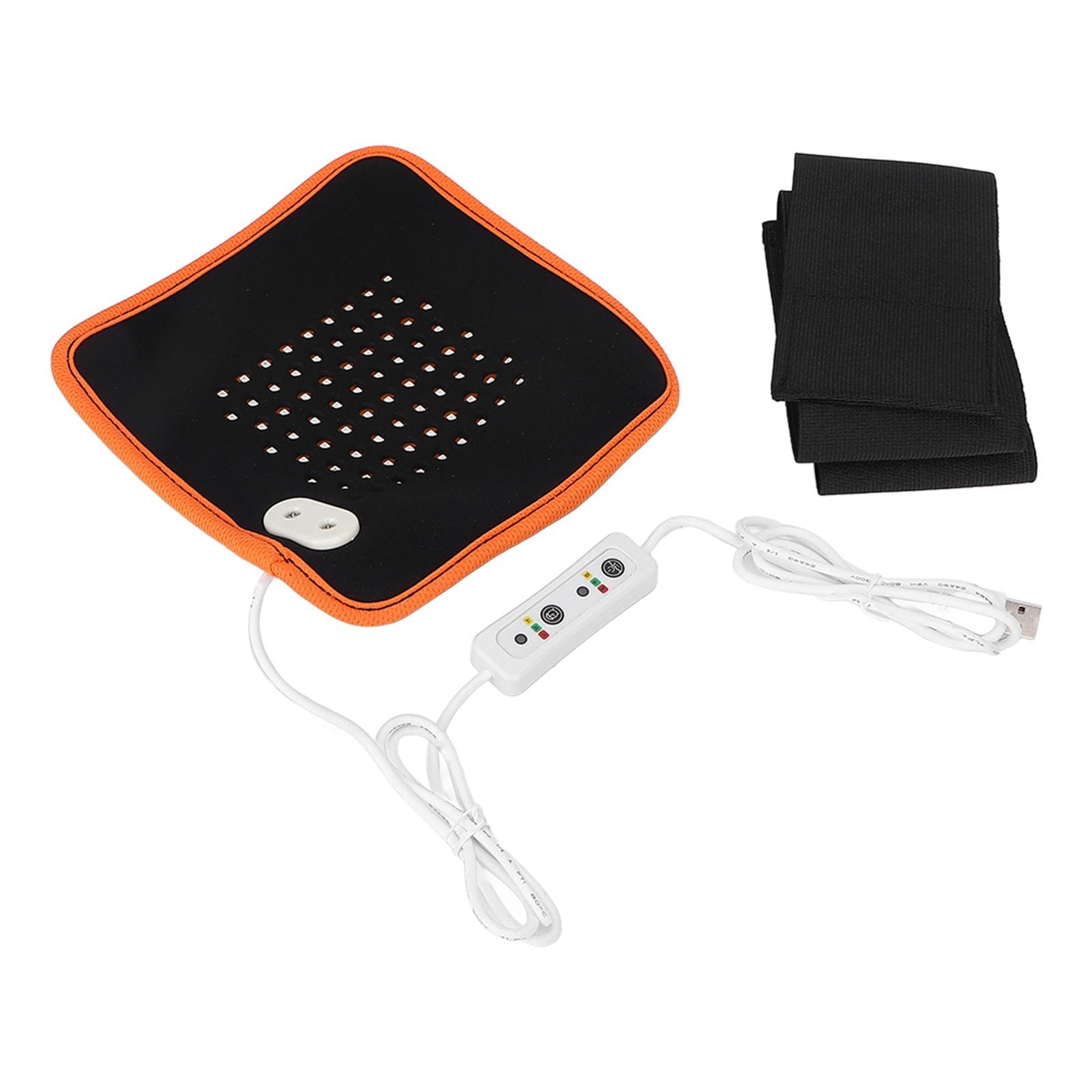 Red Light Therapy Belt 72 Light Chips Muscle Pain Relief Hot Compress Infrared Light Therapy orange