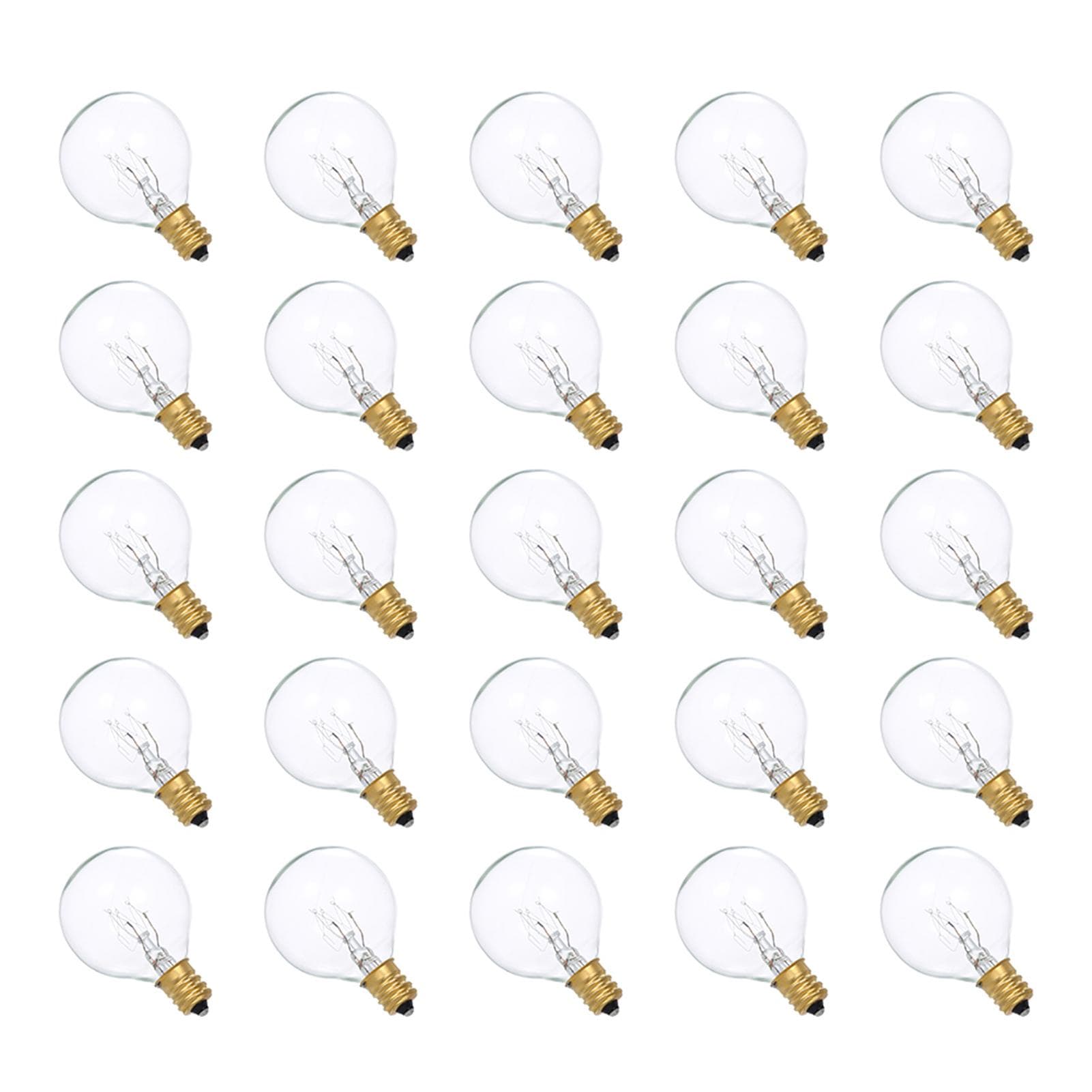 AC230V G40 Globe Tungsten Incandescent B ulb Lamp 25 P ack E12 Base Socket Holder IP44 warm white