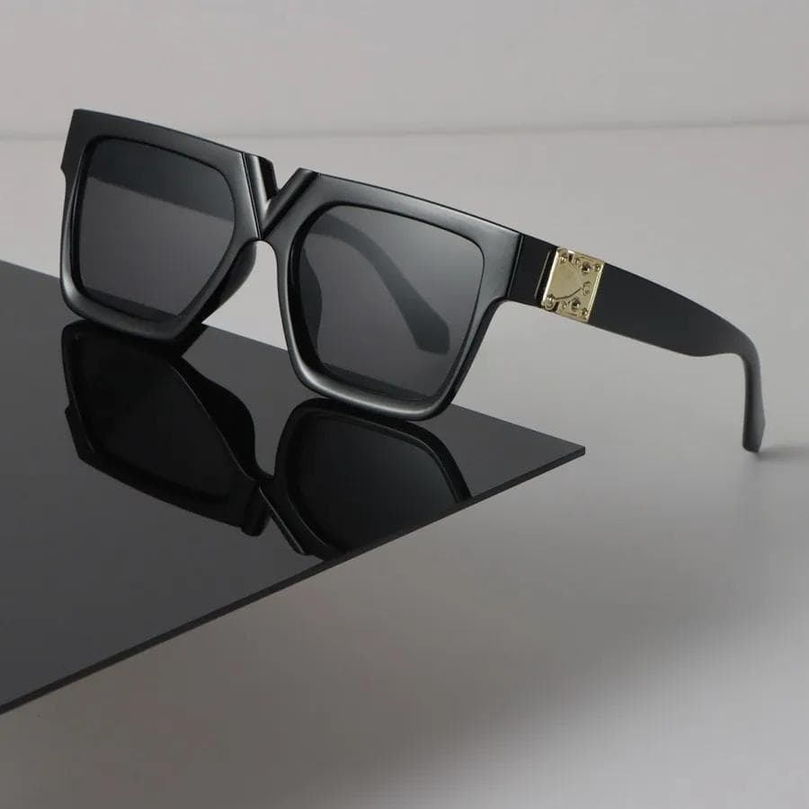 Luxury Designer Sunglasses for Women Men Retro Square Mirror Lens Black Colors Sun Glasses Oculos De Sol Other