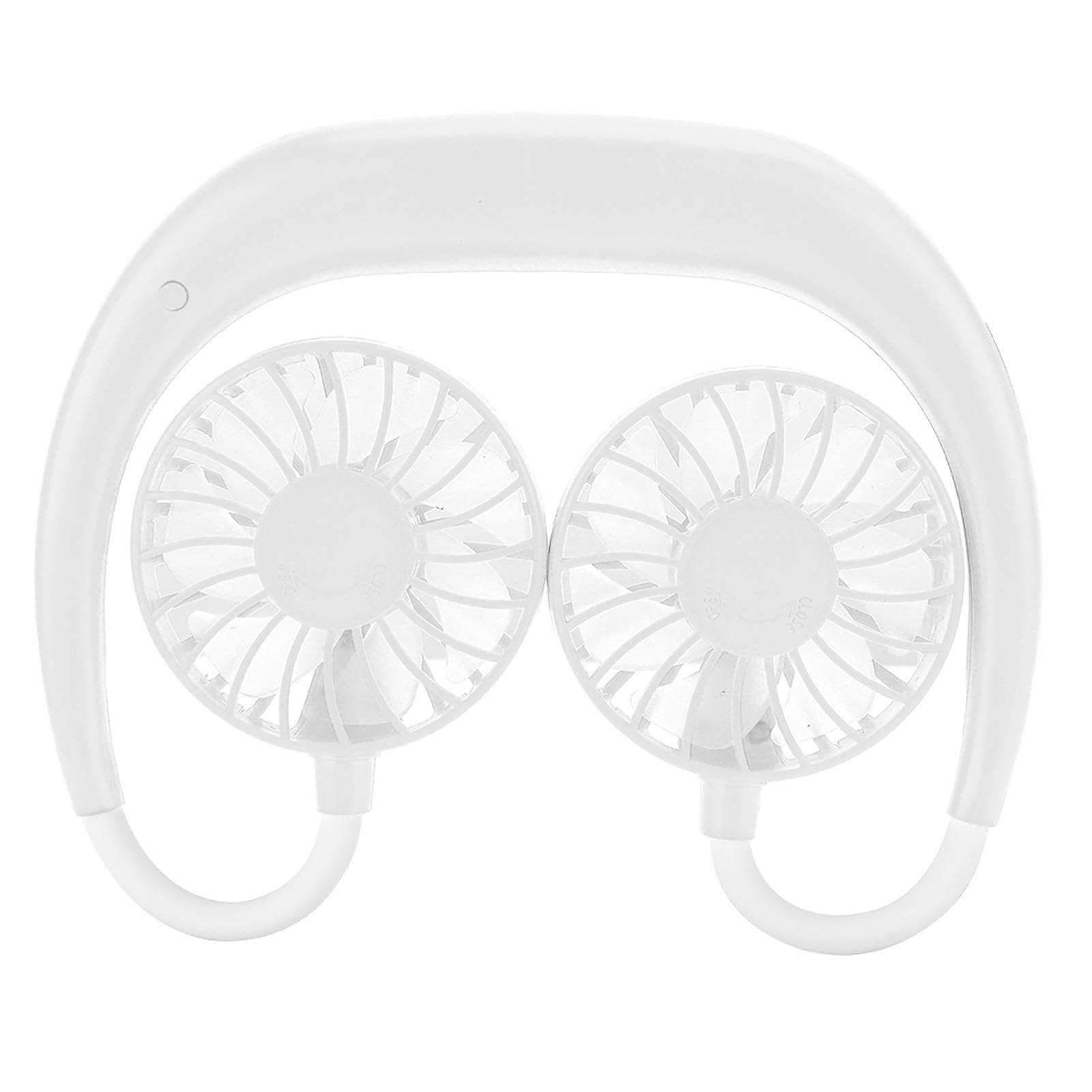 Game Sports Hands Free Fan USB Rechargeable Hanging Neck Fan 3 Gear Adjustable(White ) white
