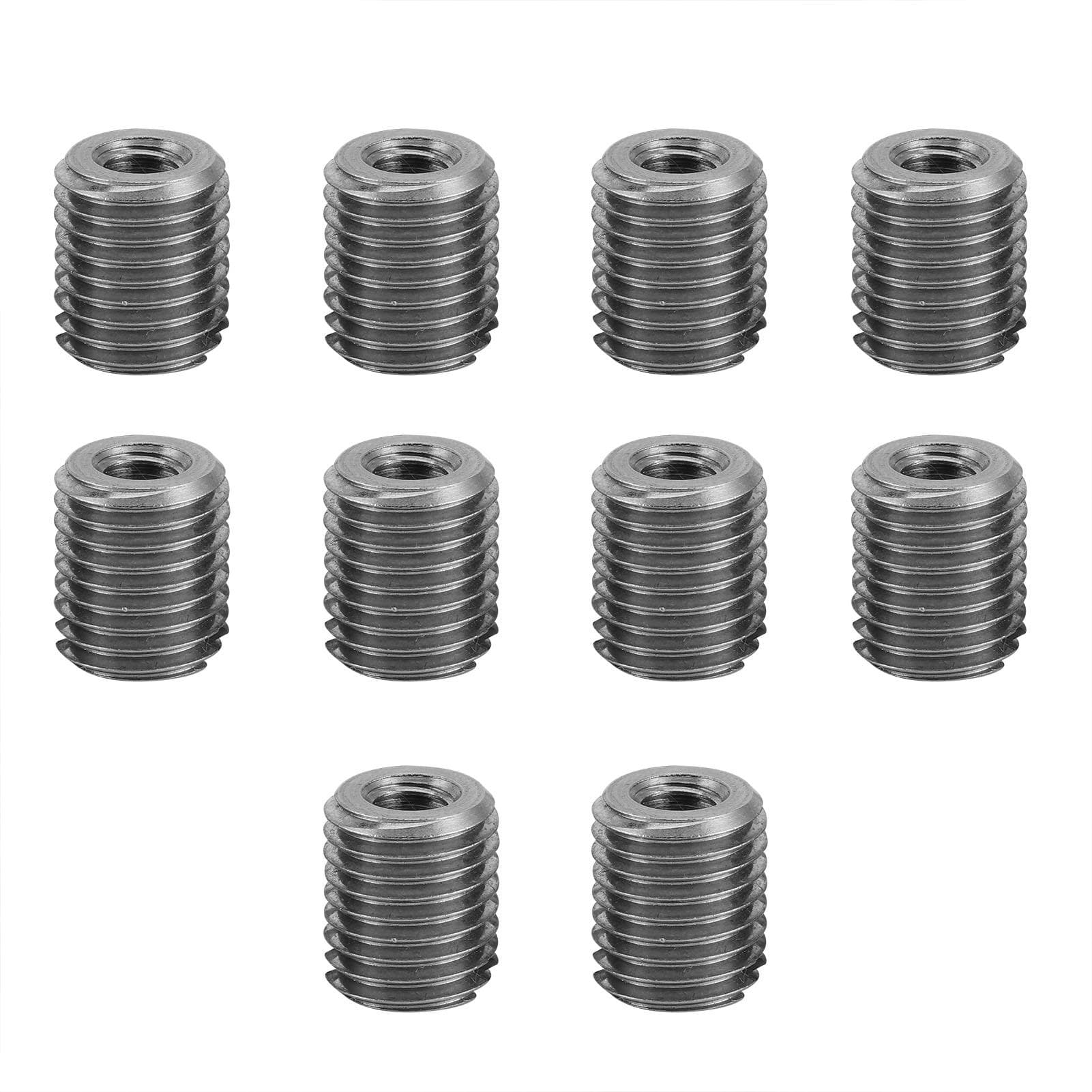 10Pcs Male Thread Nut Stainless Steel Extension Fastener Slotted Sleeve Repair Tool