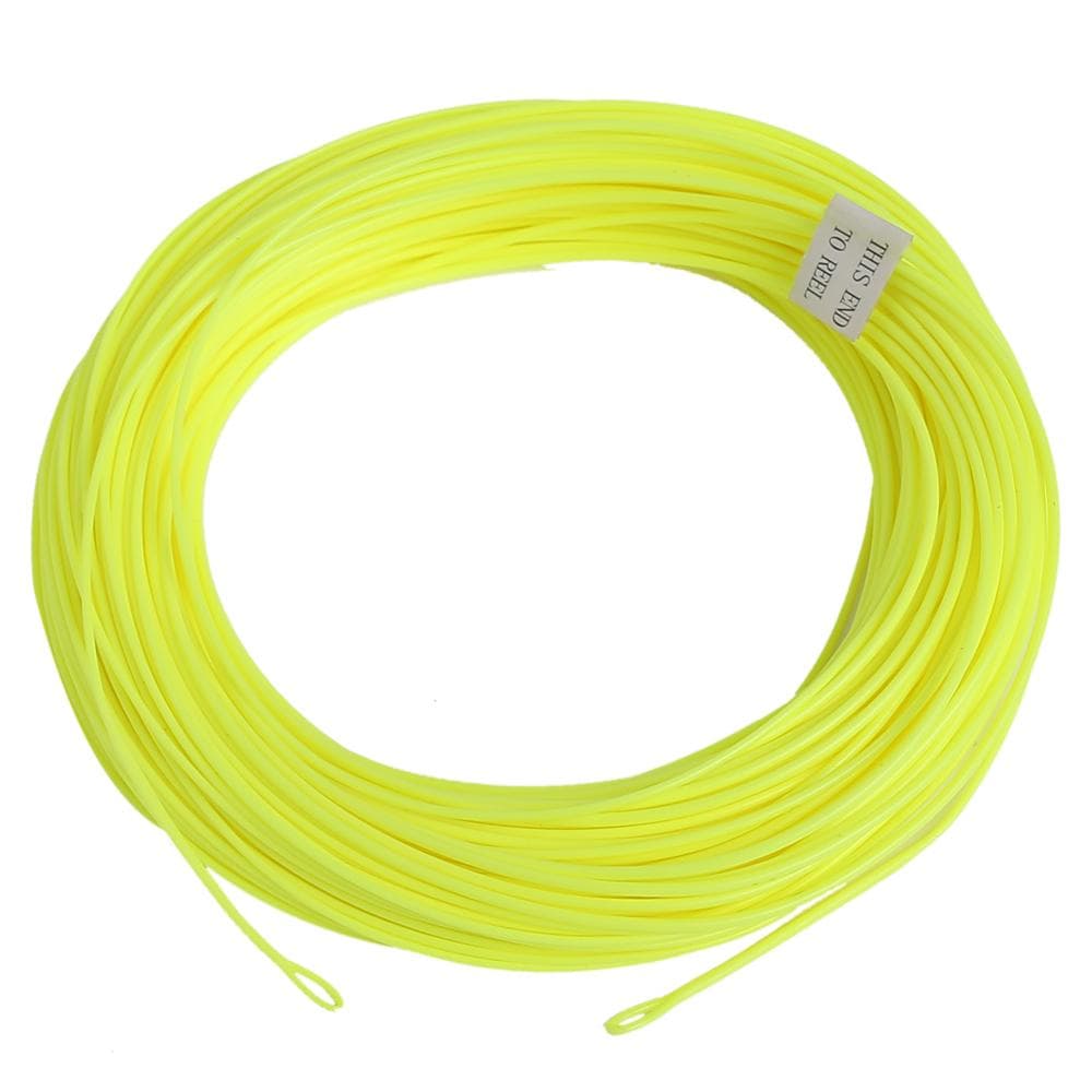 Kylebooker WF3F-WF8F WITH WELDED LOOP Fish Line Weight Forward FLOATING 100FT Fly Fishing Line WF4F fluorescent yellow