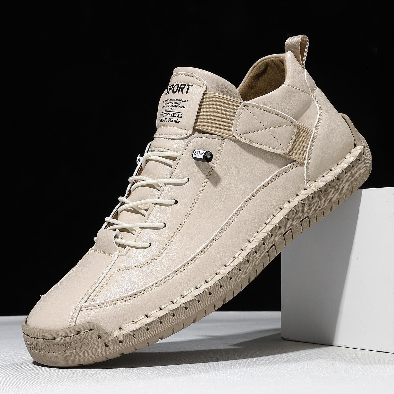 Women's Hand-stitched Soft Sole Flat Casual Shoes for Autumn and Winter 35