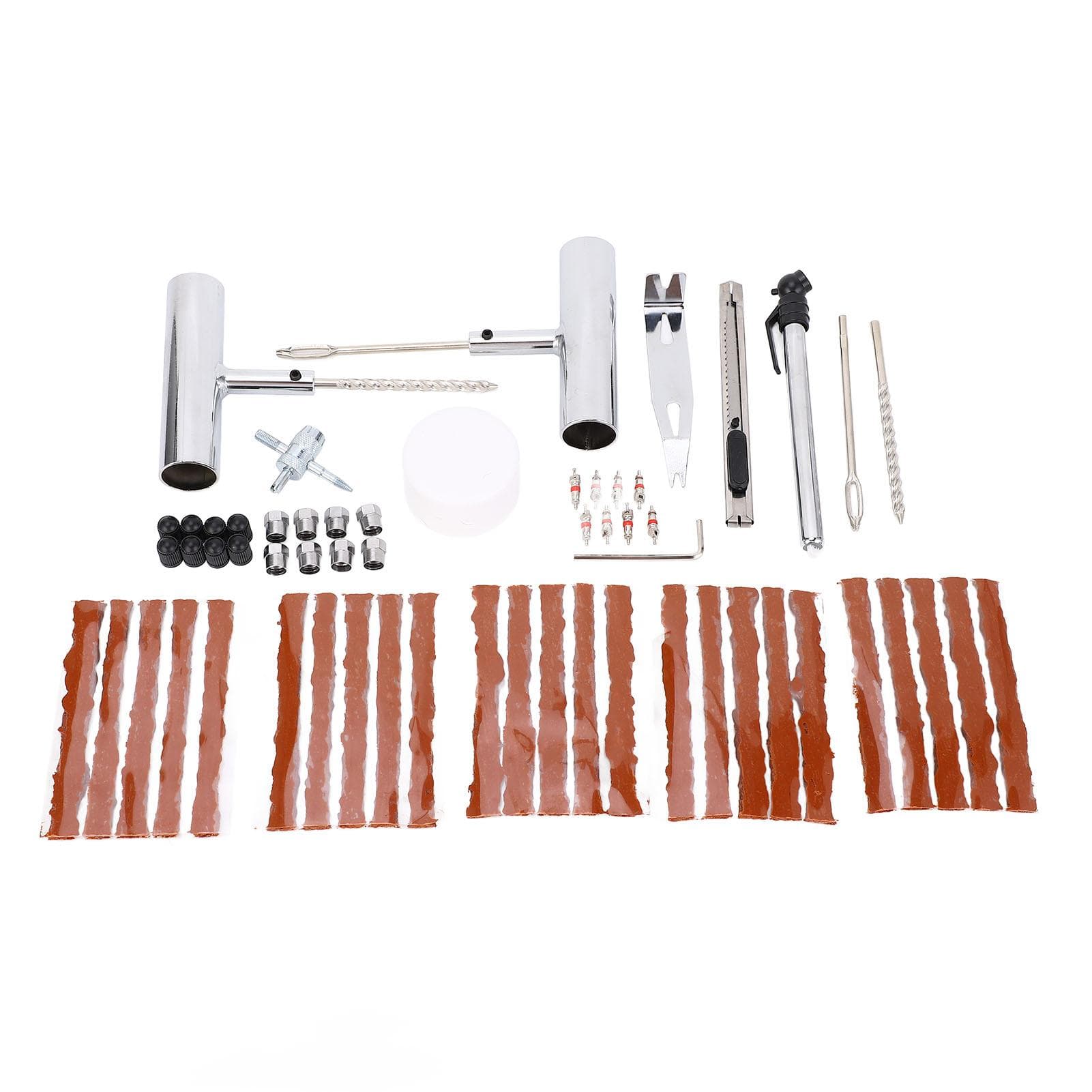 Tire Repair Kit Heavy Duty Flat Tire Puncture Repair Tool with Plugs for Car Motorcycle Truck ATV