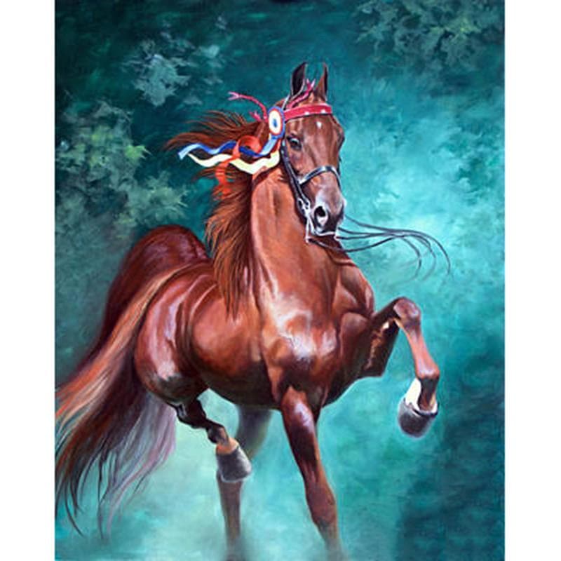 DIY Diamond Painting Set Red Rabbit Horse Crystal Diamond Painting 20X30CM
