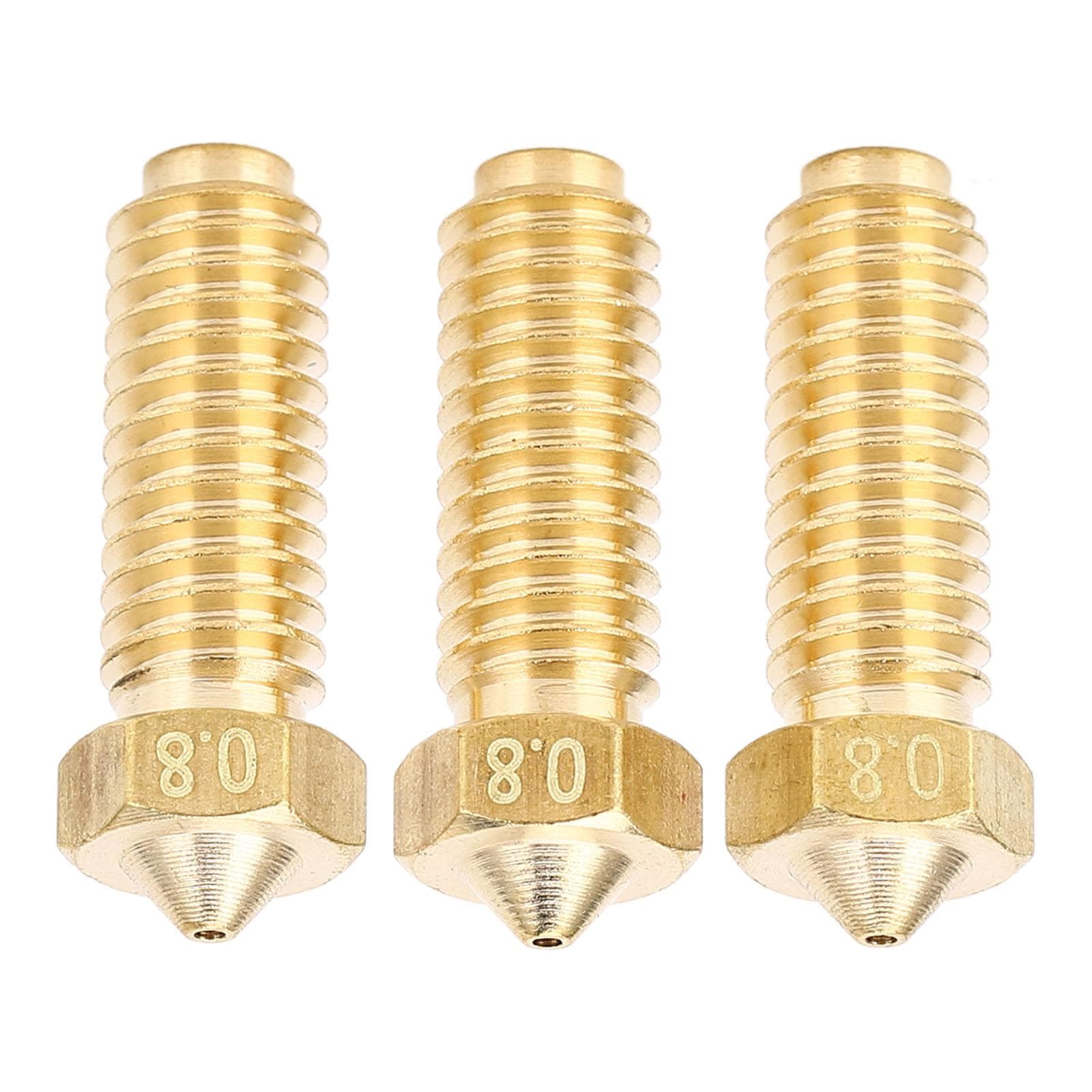 3PCS 3D Printer Nozzles High Flow M6 Thread Brass Printing Nozzle Replacement for Kobra 2 2Pro