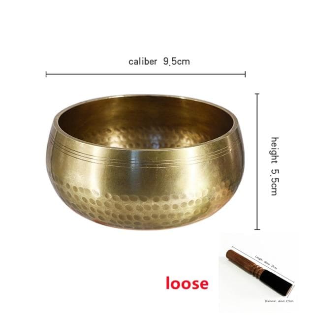 Nepal handmade Tibet Buddha sound bowl Yoga Meditation Chanting Bowl Brass Chime Handicraft music therapy Tibetan Singing Bowl 9.5cm