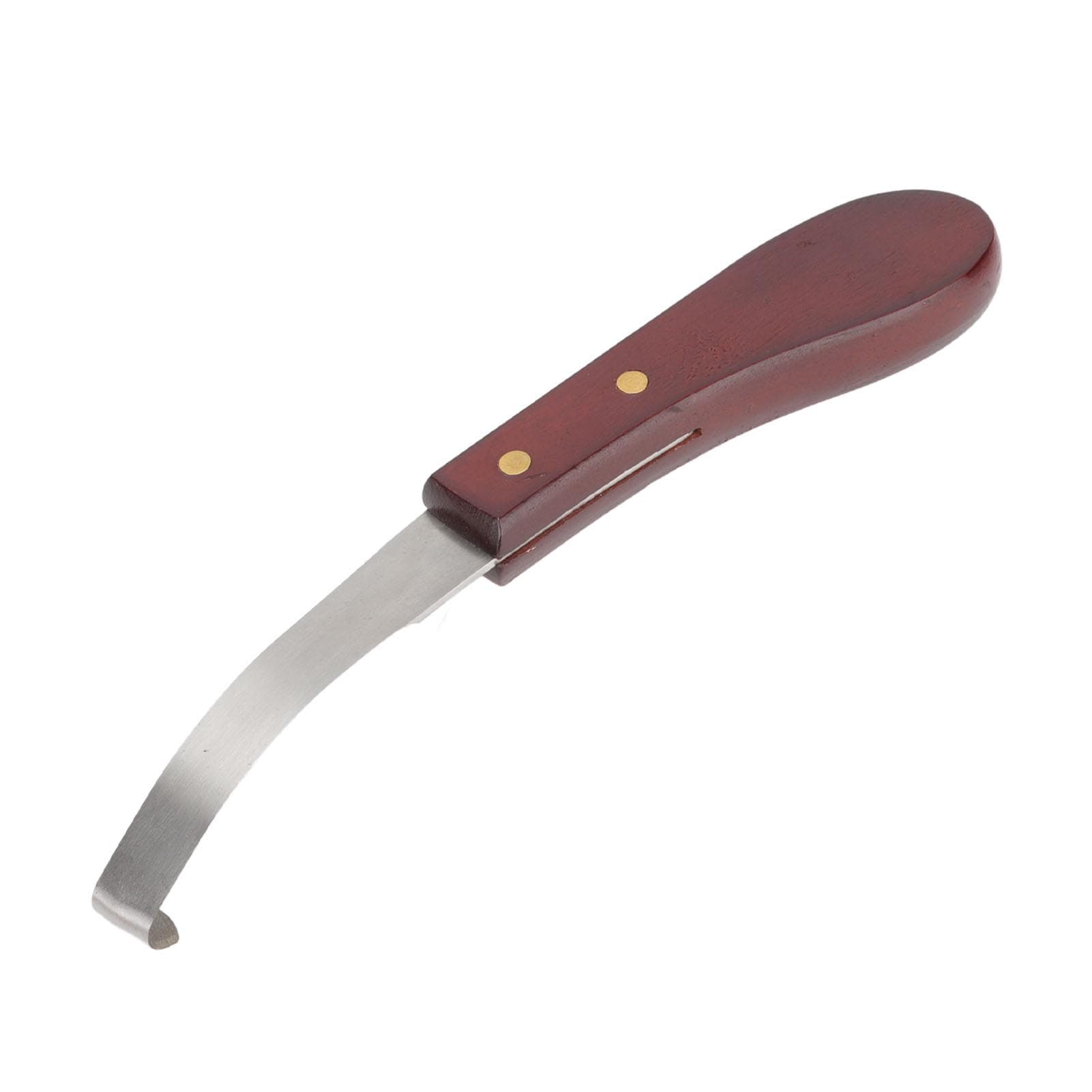Hoof Knife Razor Stainless Steel Double Sided Blade Ergonomic Wooden Handle Hoof Edge Knife for