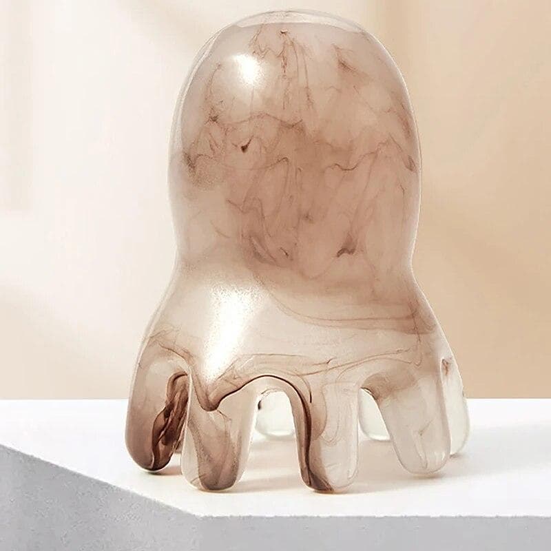 Resin Octopus Comb Head Massager Meridian Scraping Scalp Massage Brush SPA Gua Sha Massager Health Tool