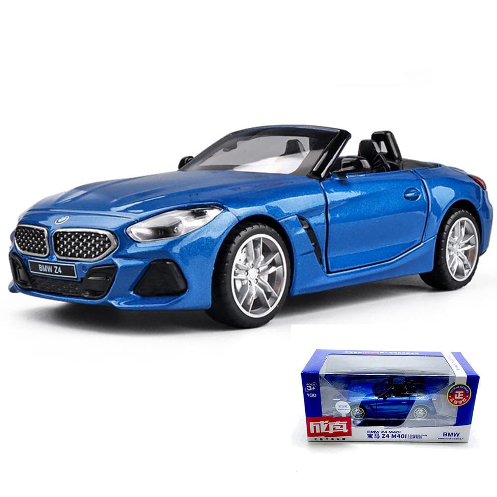 1/30 Scale BMW Z4 M40i Convertible Model Car Diecast Toy Vehicle Gift Collection 1/30-Size:14*6*4.5cm blue