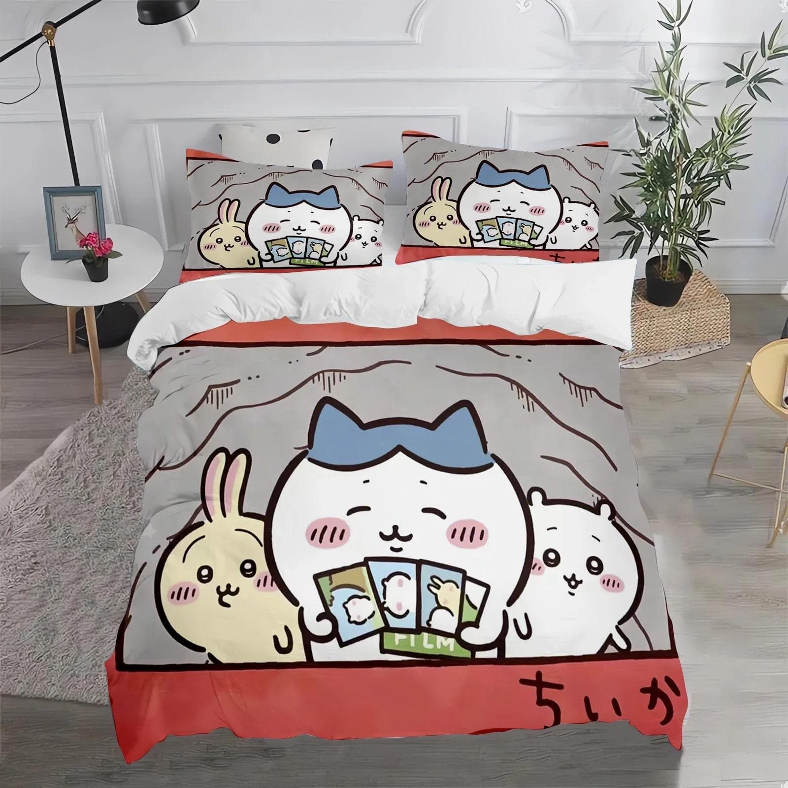 3D Print Cartoon CHIIKAWA Duvet Cover Home 100% Polyester Adult Kids Baby Bedroom Gift Anime Bedding Set Home Textiles AU Single 140x210cm