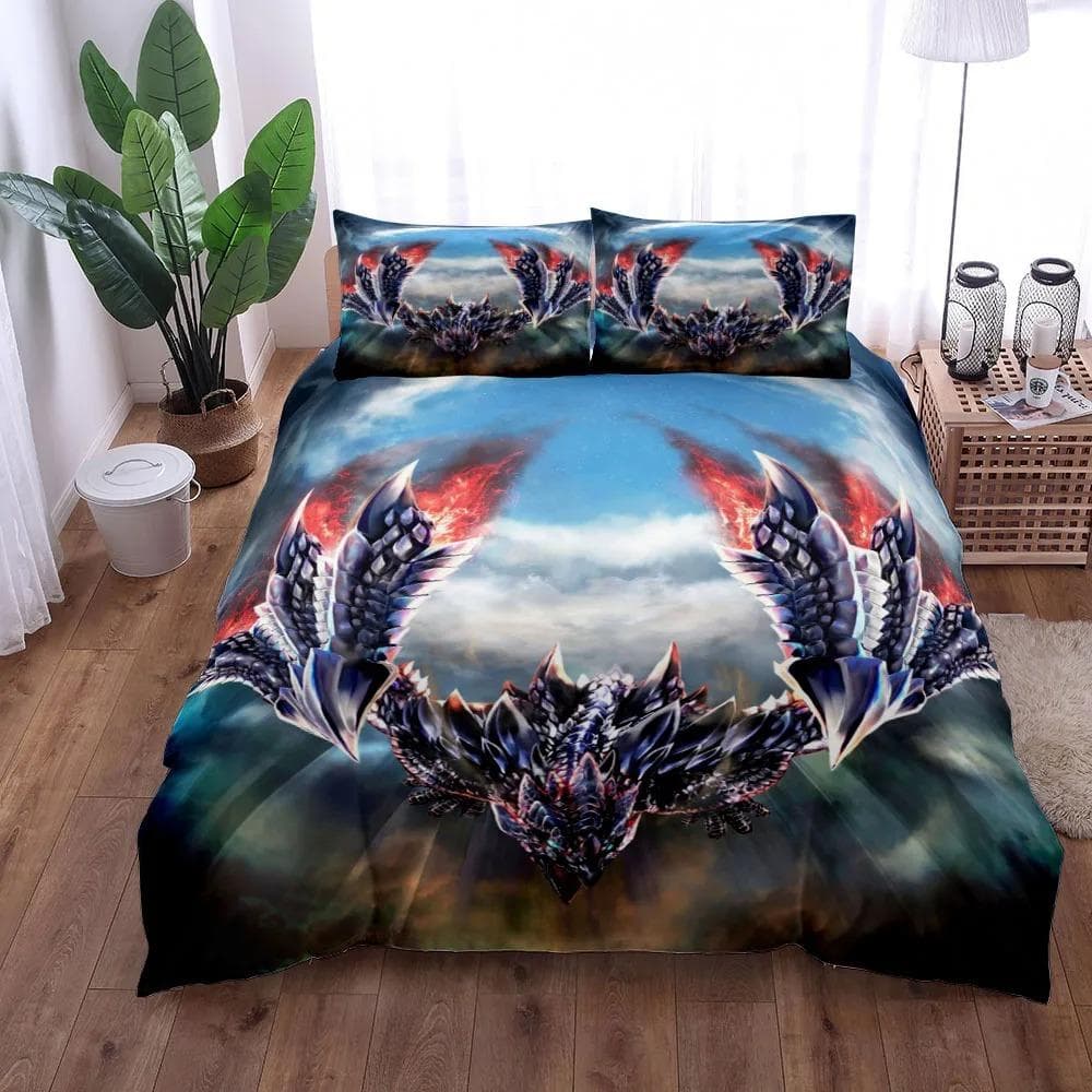 Monster Hunter World Duvet Cover Set King Queen Double Full Twin Single Size Bed Linen Set 135X200cm-2pcs
