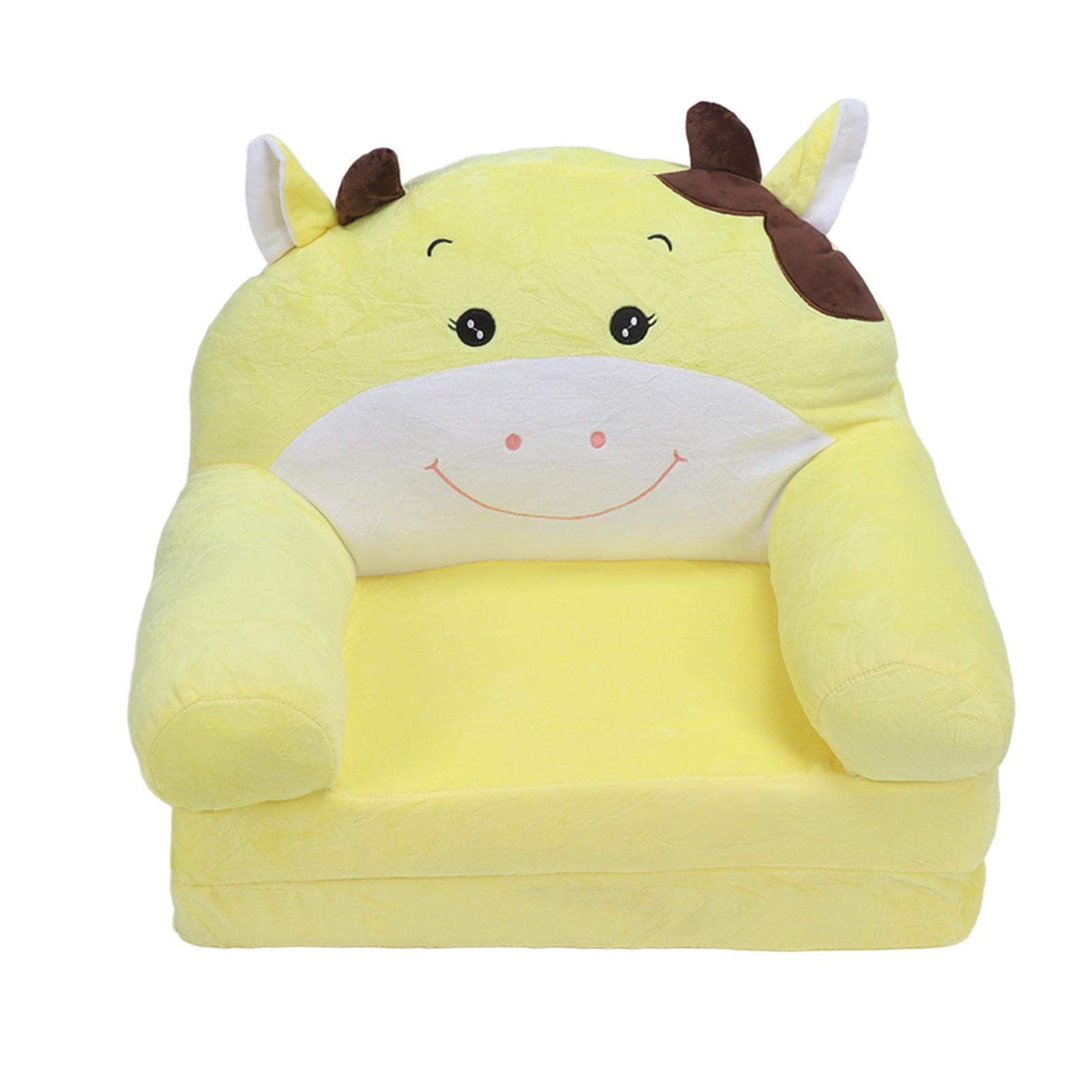 Cartoon Foldable Kids Sofa Children 2 in 1 Flip Open Couch Children Couch Backrest Armchair Bed