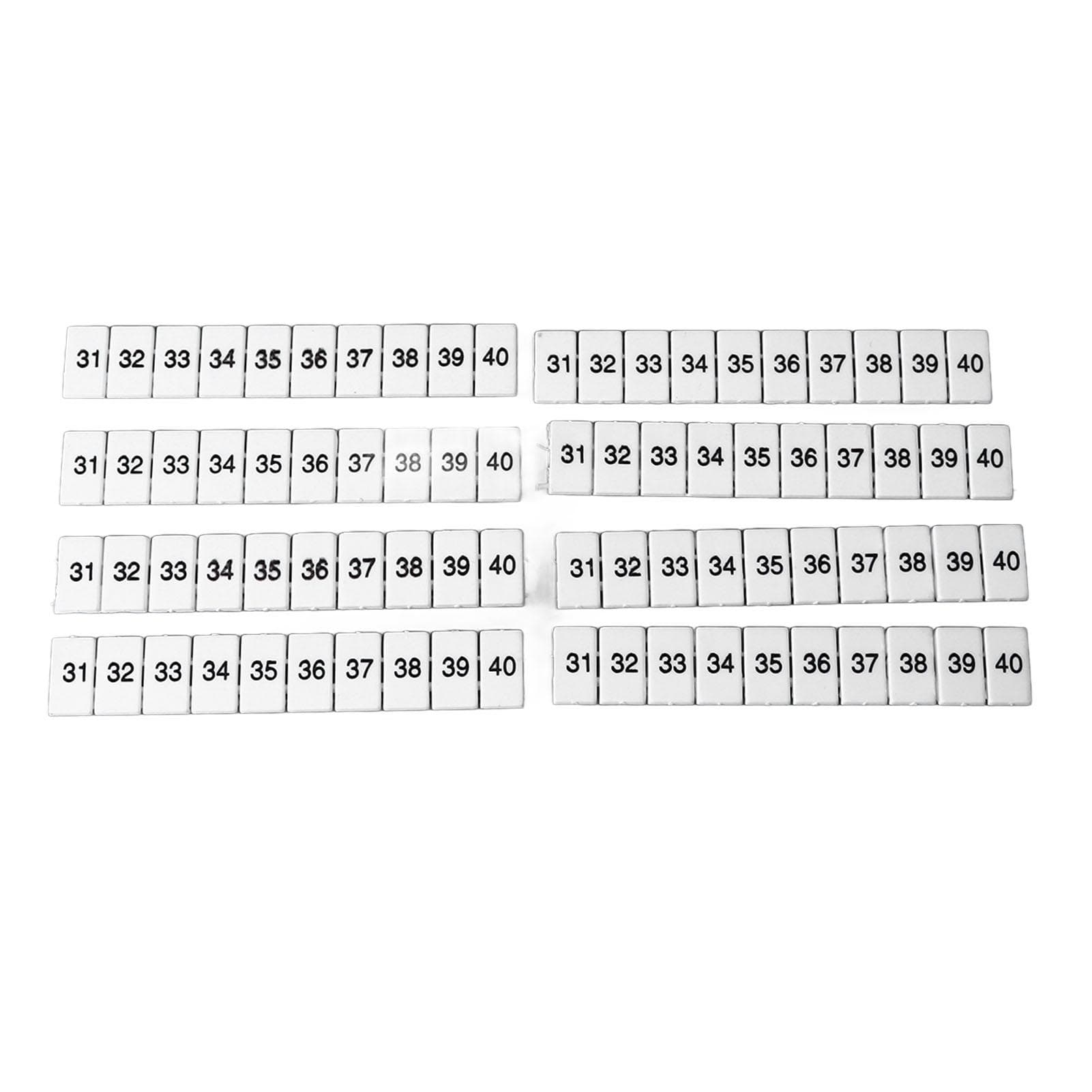 100Pcs Terminal Marker Strip Blocks Labels Marking Tags Mark Bar Heat Resistant Nylon ZB6 31?40
