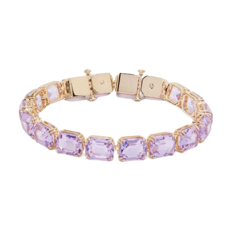 Swarovski Millenia Collection Full Circle Design Crystal Gold-Plated Bracelet Women bracelet Purple 5720487 Box (Random Color)