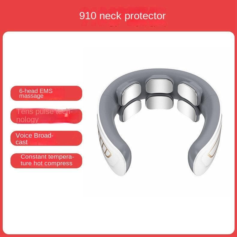 Cervical Massager 2-head Neck Protector Multifunctional Household Pulse Hot Compress Intelligent Electric Neck Massager
