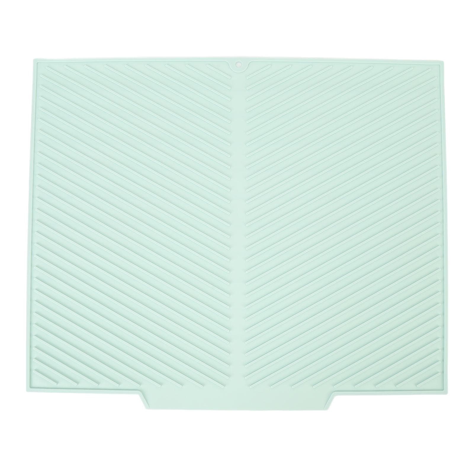 Dish Drying Mat Silicone Heat Insulated Multipurpose Dish Drain Pad Pet Feeding Mat 40.5x50.5cm