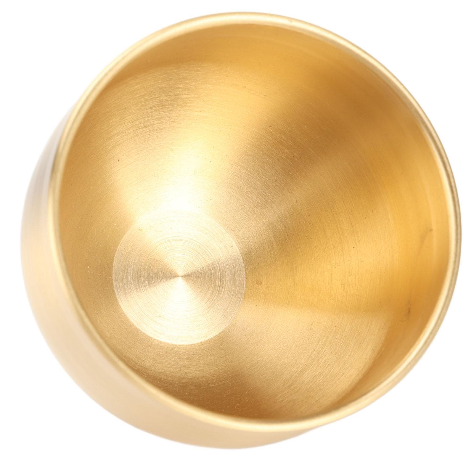 Brass Tea Cup Wire Drawing Process Elegant Smoothing Durable Glossy Brass Liqueur Cup for Banquet L(for 6.5-9kg)
