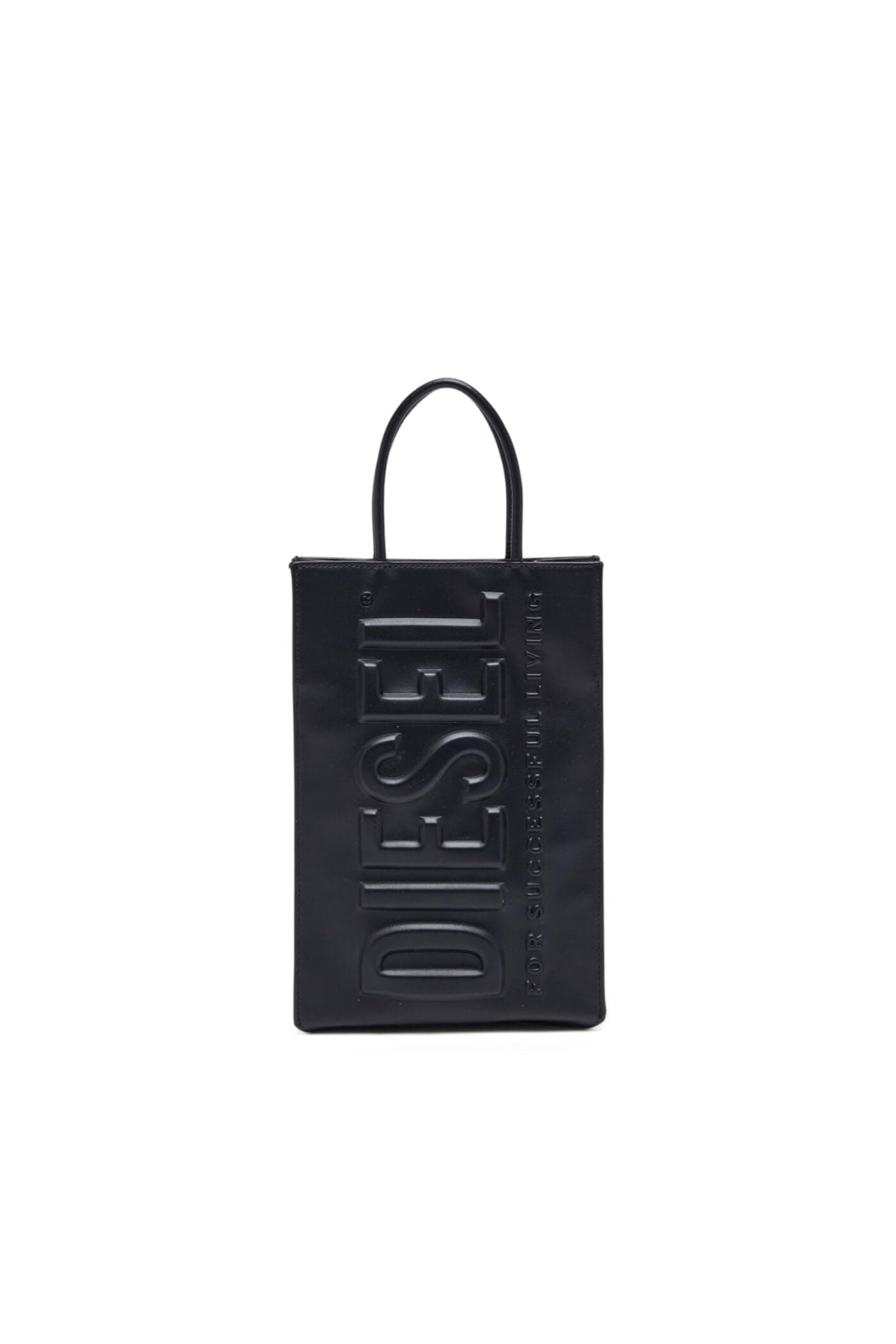Diesel Men's DSL 3D SHOPPER Shoulder Bag, M, X09928P5184, UNI, Black, T8013