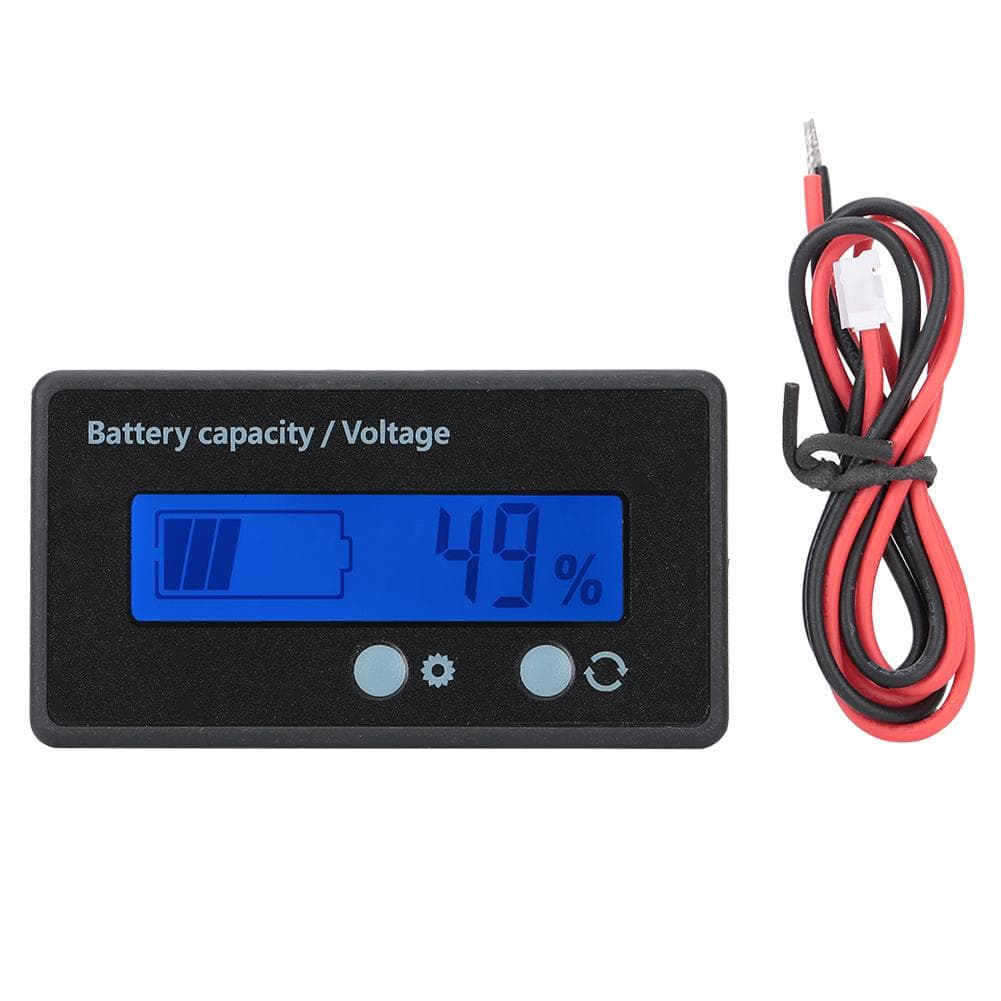 GY6GS PCB HTN Waterproof Battery Capacity Monitor Indicator LCD Display 1284V Blue blue