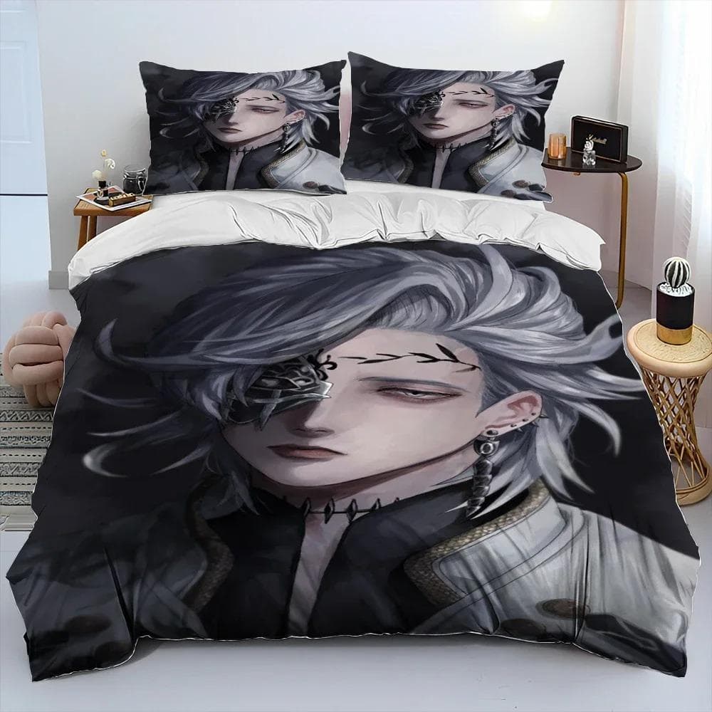 3D Print Record of Ragnarok Bedding Set,Duvet Cover Comforter Bed Set Quilt Cover Pillowcase,King Queen Twin Size Boys Girls 135X200cm-2pcs