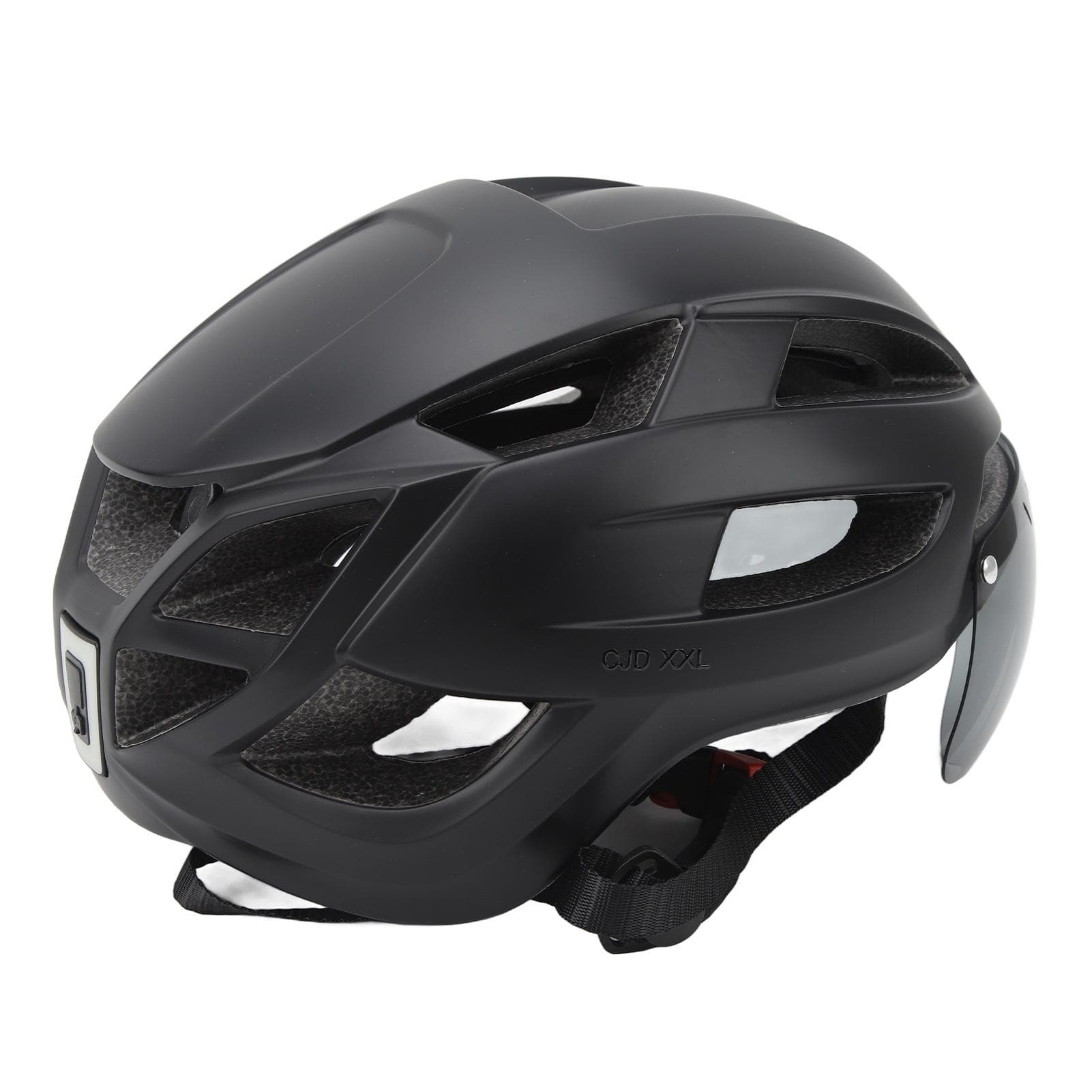 CJD XXL Adult Bicycle Helmet Bike Helmet with USB Rechargeable Rear Light Detachable Magnetic black