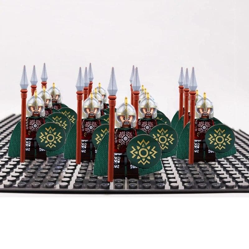 13pcs Medieval Age Castle Knights Military War Armored Rome Soldiers Spartan Warrior Figures With Sword Building Block Set Toys