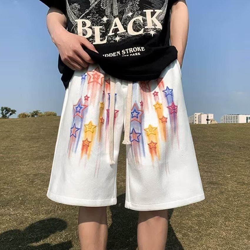 Shorts Men's Summer New Sports Pants Versatile Casual Five-point Pants 5XL white