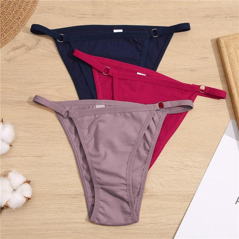 3Pcs/set Cotton Briefs Panties Women Sexy Low Waist Underwear M-2XL Ladies Cotton Underpants Soft Feamle Lingerie XL