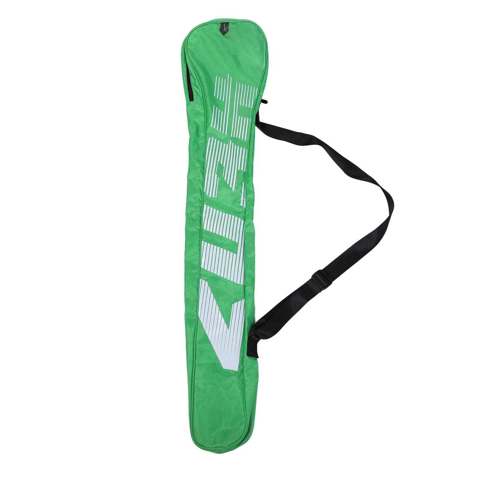 Lacrosse Stick Bag Green Holds 3 Sticks Large Capacity Oxford Cloth Zipper Adjustable Strap