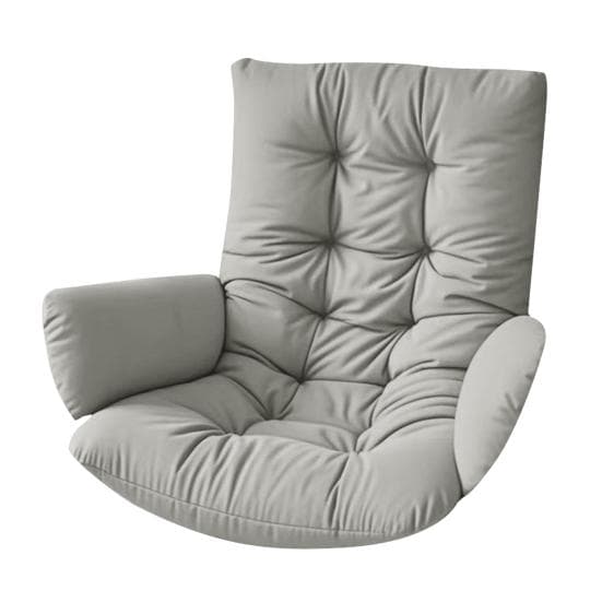 Waterproof Egg Chair Cushion Thicken Patio Hanging Basket Chair Cushion Egg Chair Cushion with Armrests for Indoor Outdoor Basket Swing 120 cm light grey