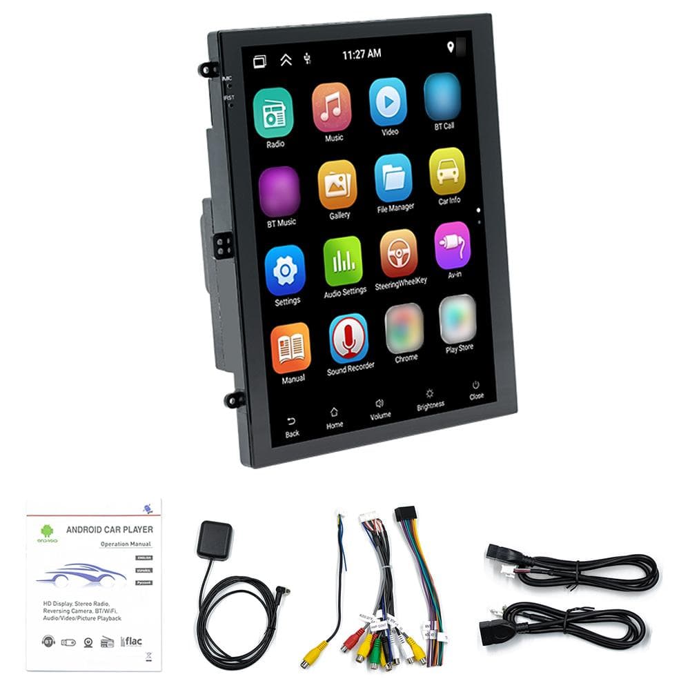 9.7in Wireless BT Carplay Vertical Screen Car Navigation WiFi Real Time Navigation All-in-One RAM 1G and ROM 32G black