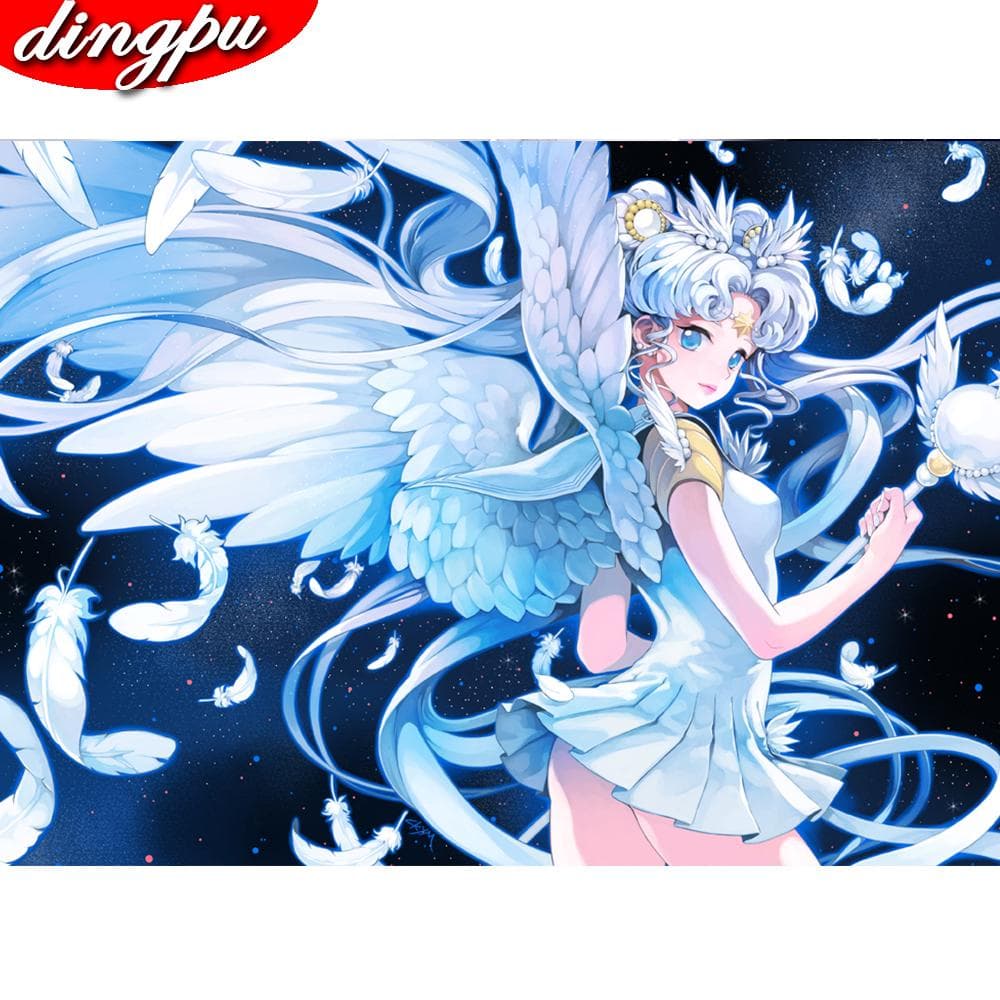 DINGPU 5d Diamond Painting Arrivals Scenery Living Room Wall Decoration Mosaic Landscape Diamond Art 20X30CM black