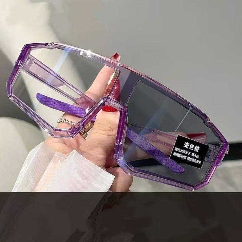 Women Men Sports Cycling Glasses Day Night Dual Use Outdoor Color Changing Sun Glasses Running Goggles Road Glasses 1PC