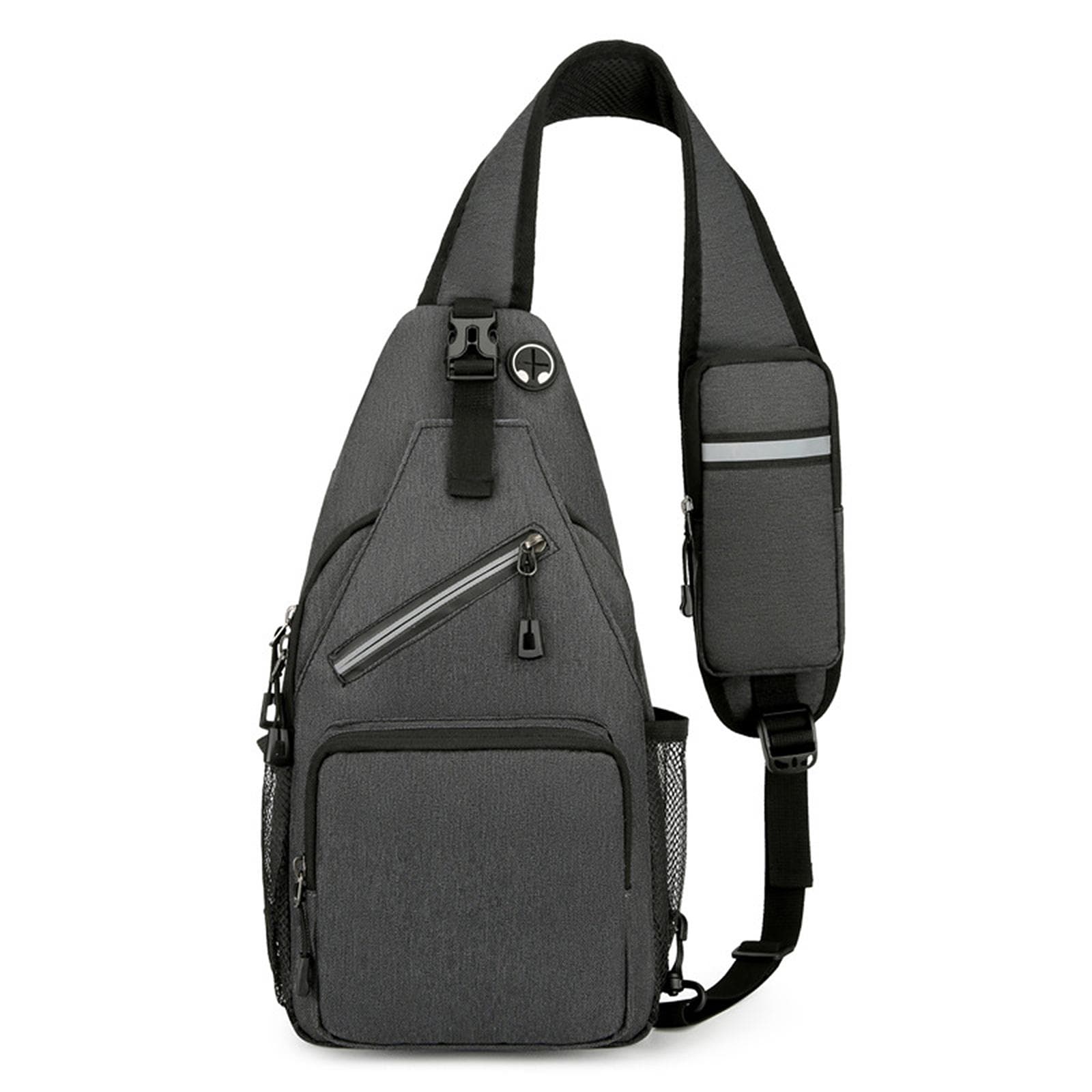 Sling Bag Crossbody Bags Fanny Packs for Men Women Shoulder Bag Hiking Daypack dark gray