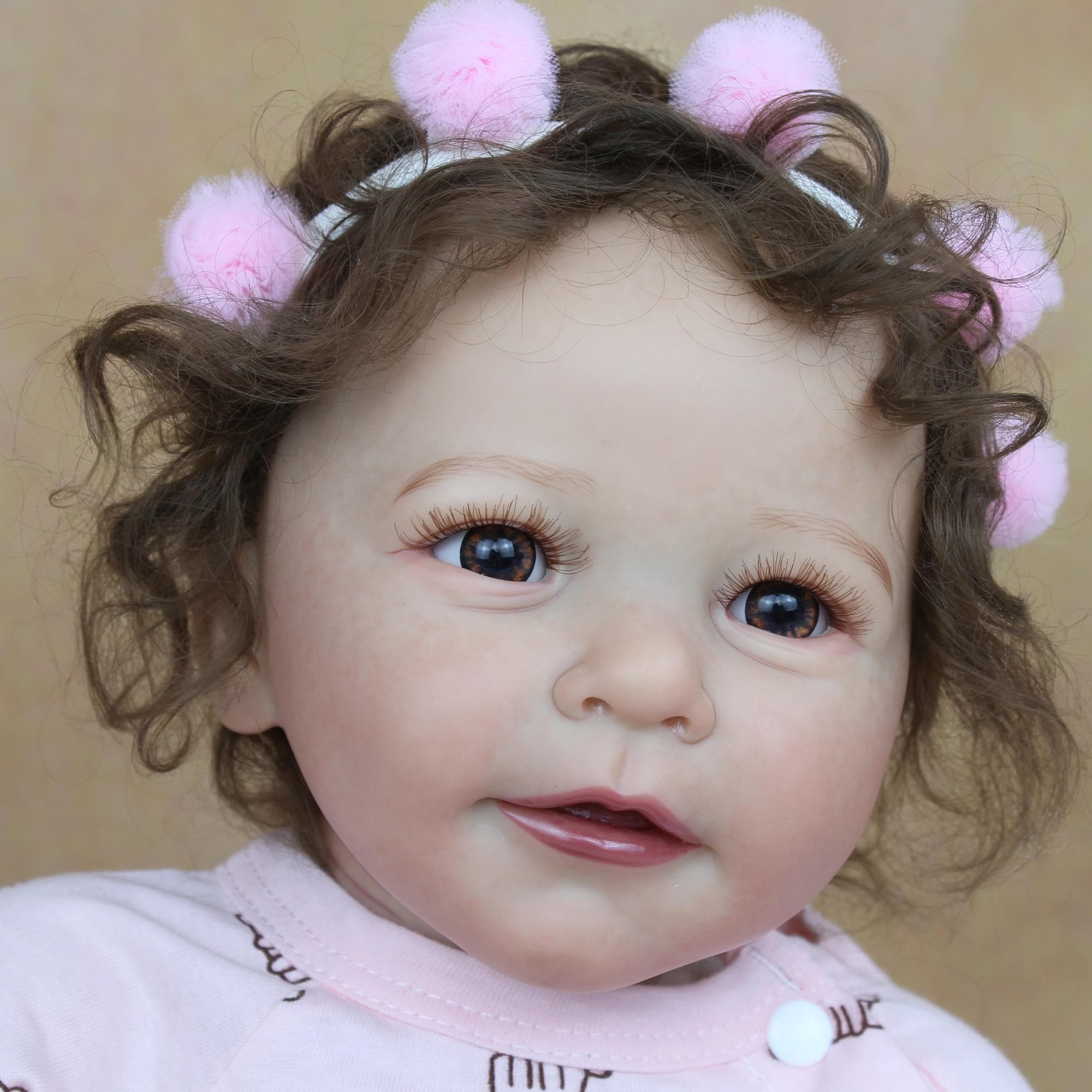 BZDOLL 55 CM 3D-Paint Skin Soft Silicone Reborn Baby Doll Toy For Girl Like Real 22 Inch Princess Smiling Lisa Bebe Dress Up Alive Gift Eyes, 55cm 3D-skin Doll blue
